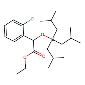 Acetic acid, 2-(o-chlorophenyl)-2-(triisobutylsiloxy)-, ethyl ester structure