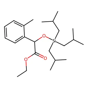 Acetic acid, 2-(o-tolyl)-2-(triisobutylsiloxy)-, ethyl ester structure