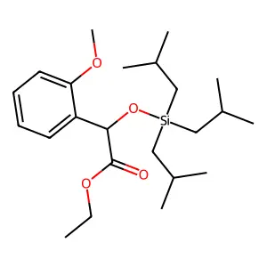 Acetic acid, 2-(o-methoxyphenyl)-2-(triisobutylsiloxy)-, ethyl ester structure