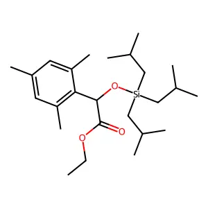Acetic acid, 2-mesityl-2-(triisobutylsiloxy)-, ethyl ester structure