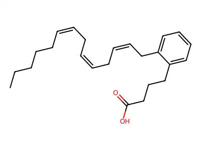 4-(2-十四碳-2,5,8-三烯基苯基)丁酸 structure