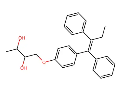 1-[4-(1,2-Diphenylbut-1-enyl)phenoxy]butane-2,3-diol structure