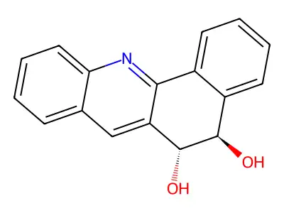 trans-5,6-Dihydrobenz(c)acridine-5,6-diol structure