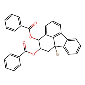 [(2S,3S,10bR)-3-benzoyloxy-10b-bromo-2,3-dihydro-1H-fluoranthen-2-yl] benzoate structure