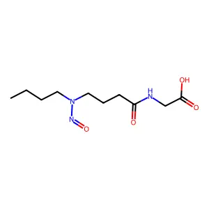 Glycine, N-(4-(butylnitrosoamino)-1-oxobutyl)- structure