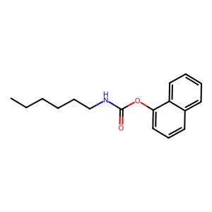 己基氨基甲酸1-萘酯 structure