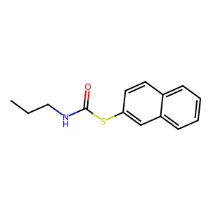 Carbamothioic acid, propyl-, S-2-naphthalenyl ester structure