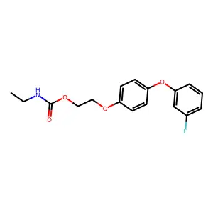 Carbamic acid, ethyl-, 2-(4-(3-fluorophenoxy)phenoxy)ethyl ester structure