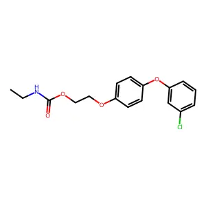 Carbamic acid, ethyl-, 2-(4-(3-chlorophenoxy)phenoxy)ethyl ester structure
