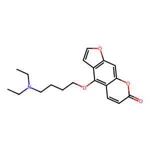 7H-Furo(3,2-g)(1)benzopyran-7-one, 4-(4-(diethylamino)butoxy)- structure