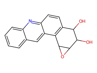 Oxireno(5,6)benz(1,2-a)acridine-2,3-diol, 1a,2,3,11c-tetrahydro-, (1aalpha,2alpha,3beta,11calpha)- structure