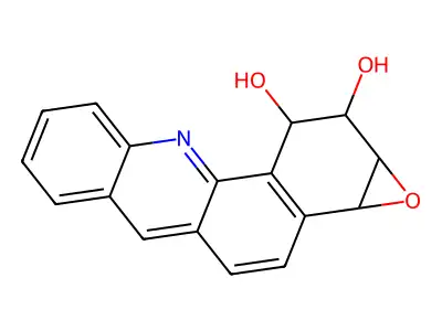 (1aalpha,10alpha,11beta,11aalpha)-1a,10,11,11a-Tetrahydrooxireno(5,6)benz(1,2-c)acridine-10,11-diol structure