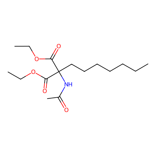 Diethyl(acetylamino)(heptyl)propanedioate structure