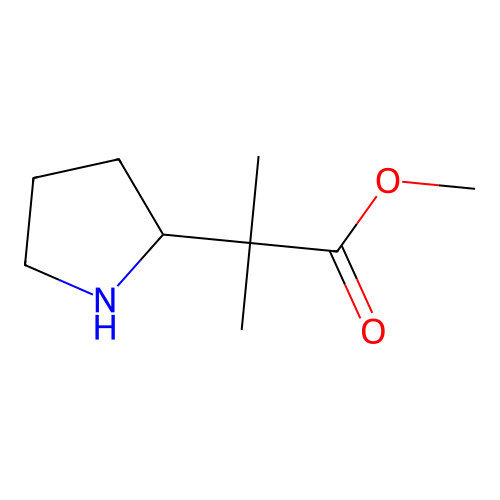 Methyl 2-methyl-2-(pyrrolidin-2-yl)propanoate structure