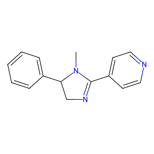 4-(1-Methyl-5-phenyl-4,5-dihydro-1H-imidazol-2-yl)pyridine structure