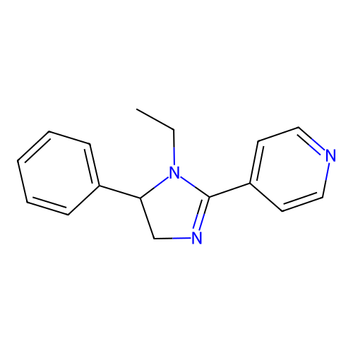 4-(1-Ethyl-5-phenyl-4,5-dihydro-1H-imidazol-2-yl)pyridine structure
