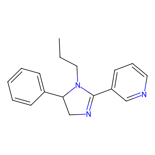 3-(5-Phenyl-1-propyl-4,5-dihydro-1H-imidazol-2-yl)pyridine structure