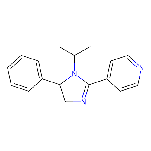 Pyridine, 4-(4,5-dihydro-1-(1-methylethyl)-5-phenyl-1H-imidazol-2-yl)- structure