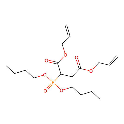 Diprop-2-en-1-yl 2-(dibutoxyphosphoryl)butanedioate structure