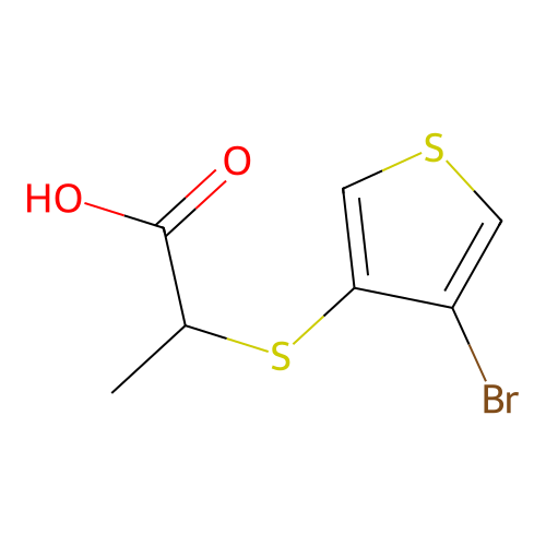 2-((4-Bromo-3-thienyl)thio)propanoic acid structure