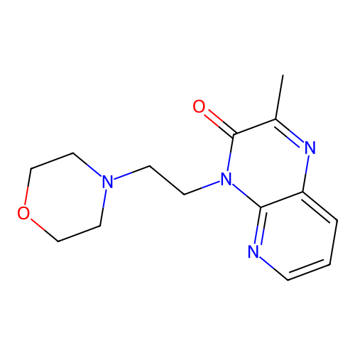 Pyrido(3,4-b)pyrazin-2(1H)-one, 1-(2-morpholinoethyl)-3-methyl- structure