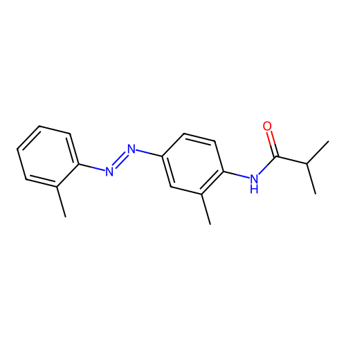 Propanamide, 2-methyl-N-[2-methyl-4-[(2-methylphenyl)azo]phenyl]- structure