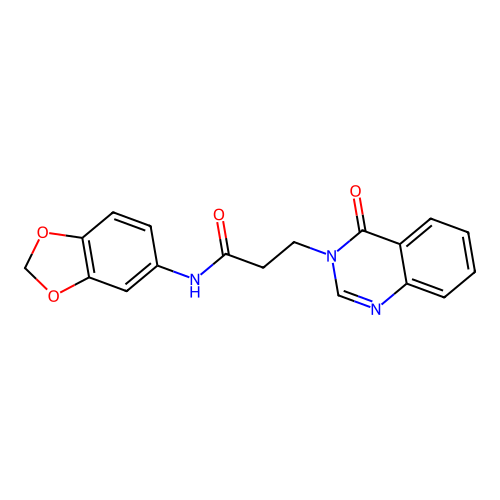 N-(1,3-benzodioxol-5-yl)-3-(4-oxoquinazolin-3(4H)-yl)propanamide structure