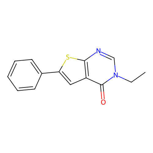 3-ethyl-6-phenylthieno[2,3-d]pyrimidin-4(3H)-one structure