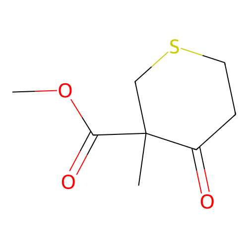 Methyl 3-methyl-4-oxothiane-3-carboxylate structure