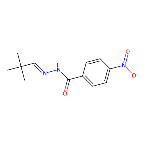 N-[(E)-2,2-dimethylpropylideneamino]-4-nitrobenzamide structure