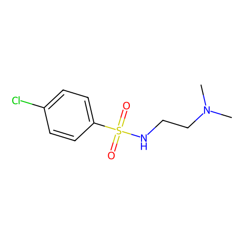 4-chloro-N-[2-(dimethylamino)ethyl]benzenesulfonamide structure