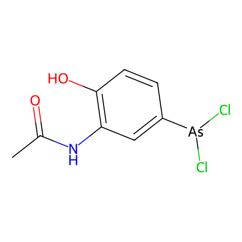 N-(5-dichloroarsanyl-2-hydroxyphenyl)acetamide structure