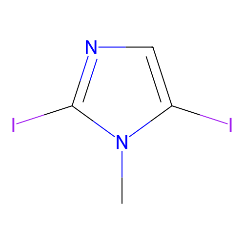 2,5-diiodo-1-methyl-1H-imidazole structure