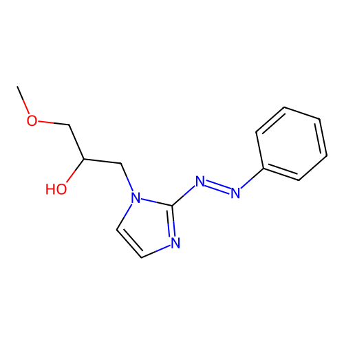 1-Methoxy-3-(2-phenyldiazenylimidazol-1-yl)propan-2-ol structure