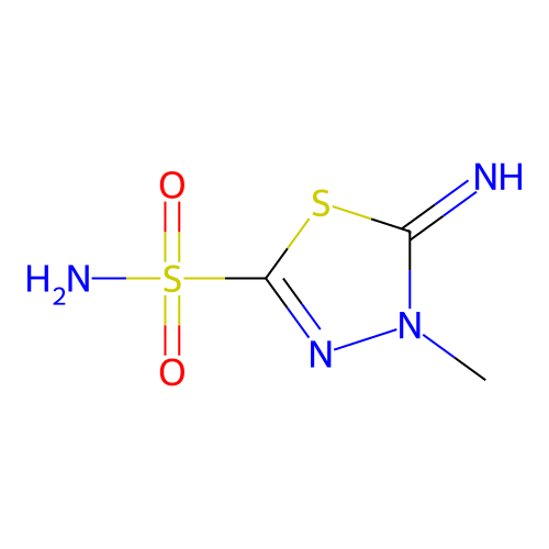 5-Imino-4-methyl-1,3,4-thiadiazole-2-sulfonamide structure