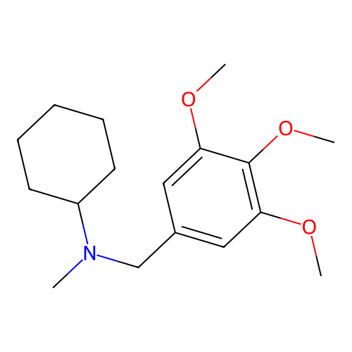 N-methyl-N-[(3,4,5-trimethoxyphenyl)methyl]cyclohexanamine structure