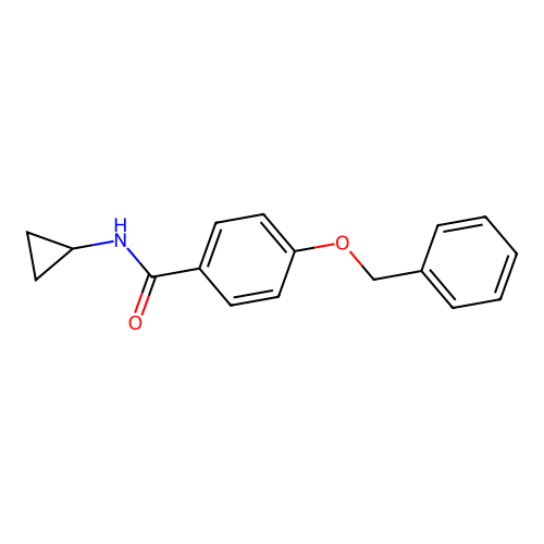 4-(benzyloxy)-N-cyclopropylbenzamide structure