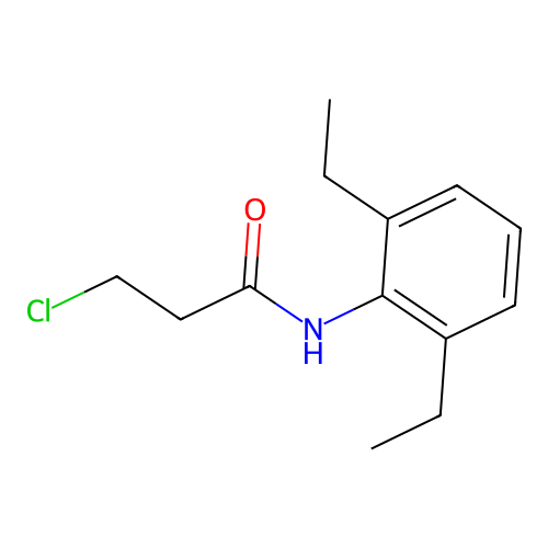 3-chloro-N-(2,6-diethylphenyl)propanamide structure