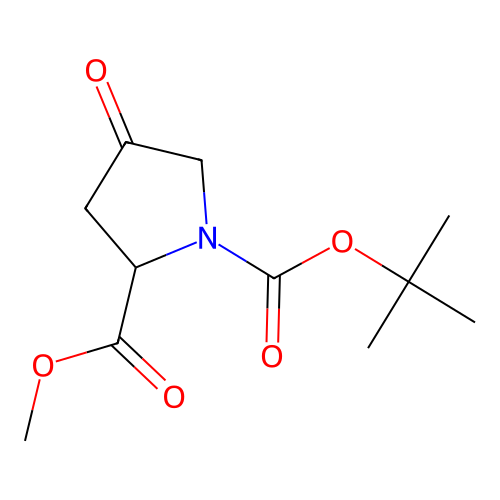 1-tert-Butyl 2-methyl 4-oxopyrrolidine-1,2-dicarboxylate structure