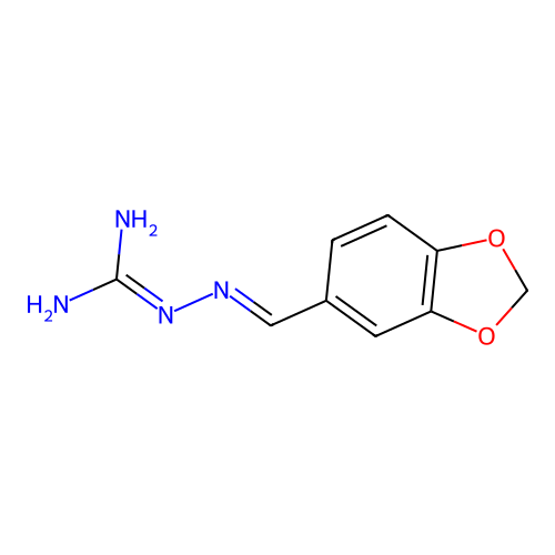 2-(1,3-Benzodioxol-5-ylmethylideneamino)guanidine structure