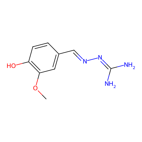 2-[(4-Hydroxy-3-methoxyphenyl)methylideneamino]guanidine structure