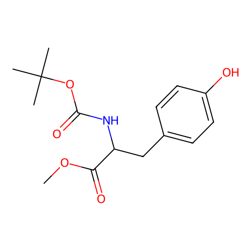 Methyl 2-((tert-butoxycarbonyl)amino)-3-(4-hydroxyphenyl)propanoate structure