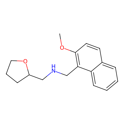 (2-Methoxy-naphthalen-1-ylmethyl)-(tetrahydro-furan-2-ylmethyl)-amine structure
