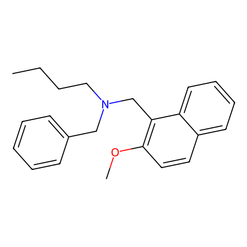 N-benzyl-N-[(2-methoxynaphthalen-1-yl)methyl]butan-1-amine structure