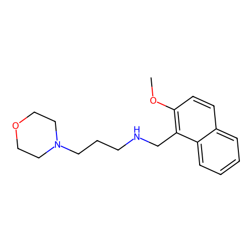 (2-Methoxy-naphthalen-1-ylmethyl)-(3-morpholin-4-yl-propyl)-amine structure