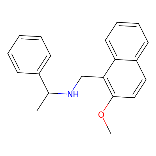 N-[(2-methoxynaphthalen-1-yl)methyl]-1-phenylethanamine structure