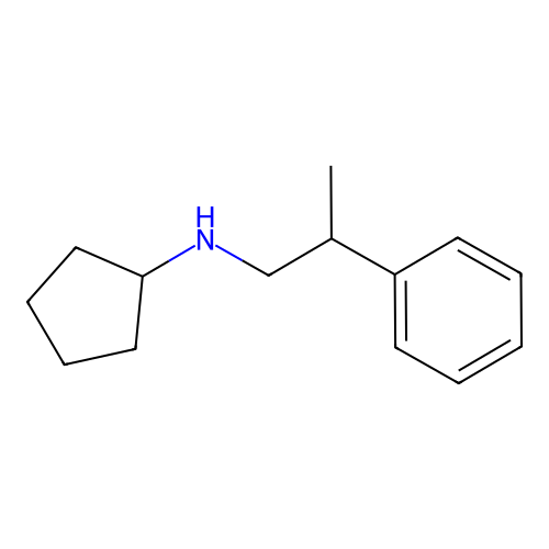 N-(2-phenylpropyl)cyclopentanamine structure