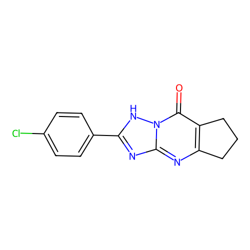2-(4-chlorophenyl)-4,5,6,7-tetrahydro-8H-cyclopenta[d][1,2,4]triazolo[1,5-a]pyrimidin-8-one structure