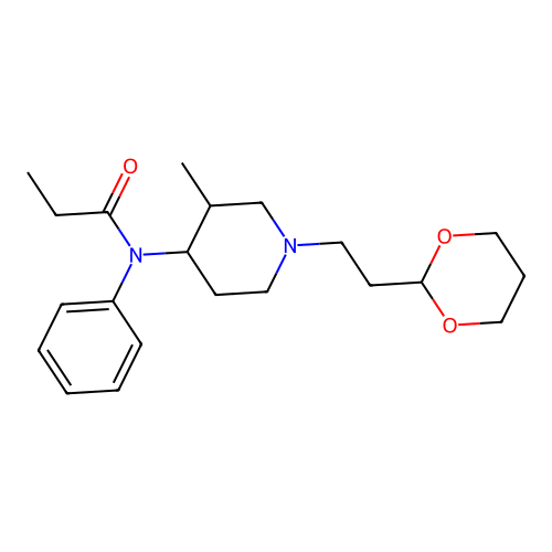 Propanamide, N-(1-(2-(1,3-dioxan-2-yl)ethyl)-3-methyl-4-piperidinyl)-N-phenyl- structure