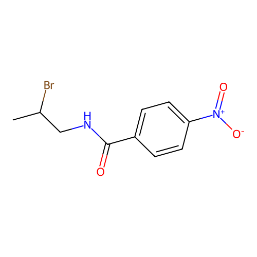N-(2-溴丙基)-4-硝基苯甲酰胺 structure